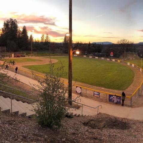 SMLL Majors field at sunset